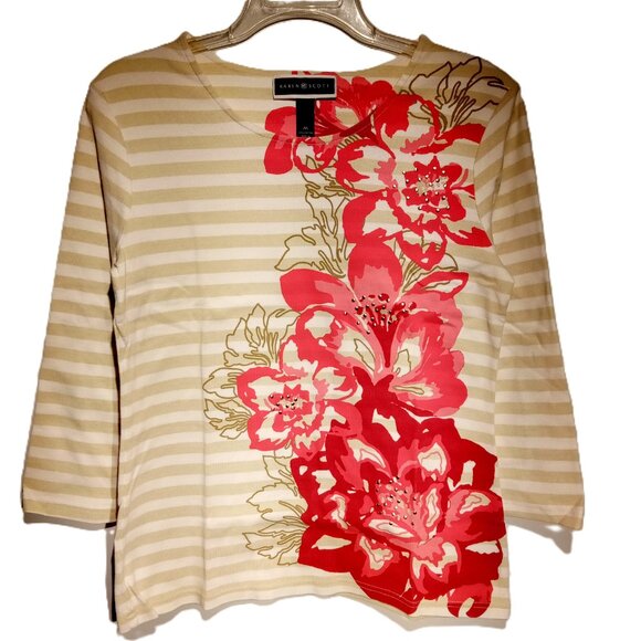 Women's Tops 6 pc Lot sz MED Nice variety Long and Short sleeve Floral NWT - Picture 3 of 12